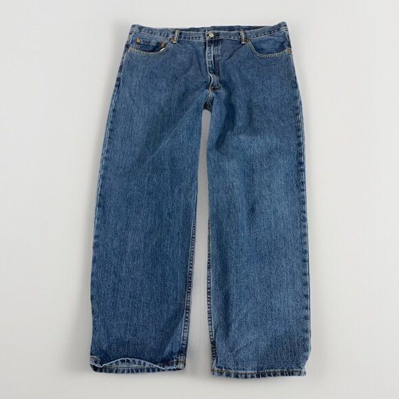 Levi’s 550 Jeans Men’s 44x30 Blue Denim Relaxed Fit Straight Leg Casual Classic - Picture 1 of 14